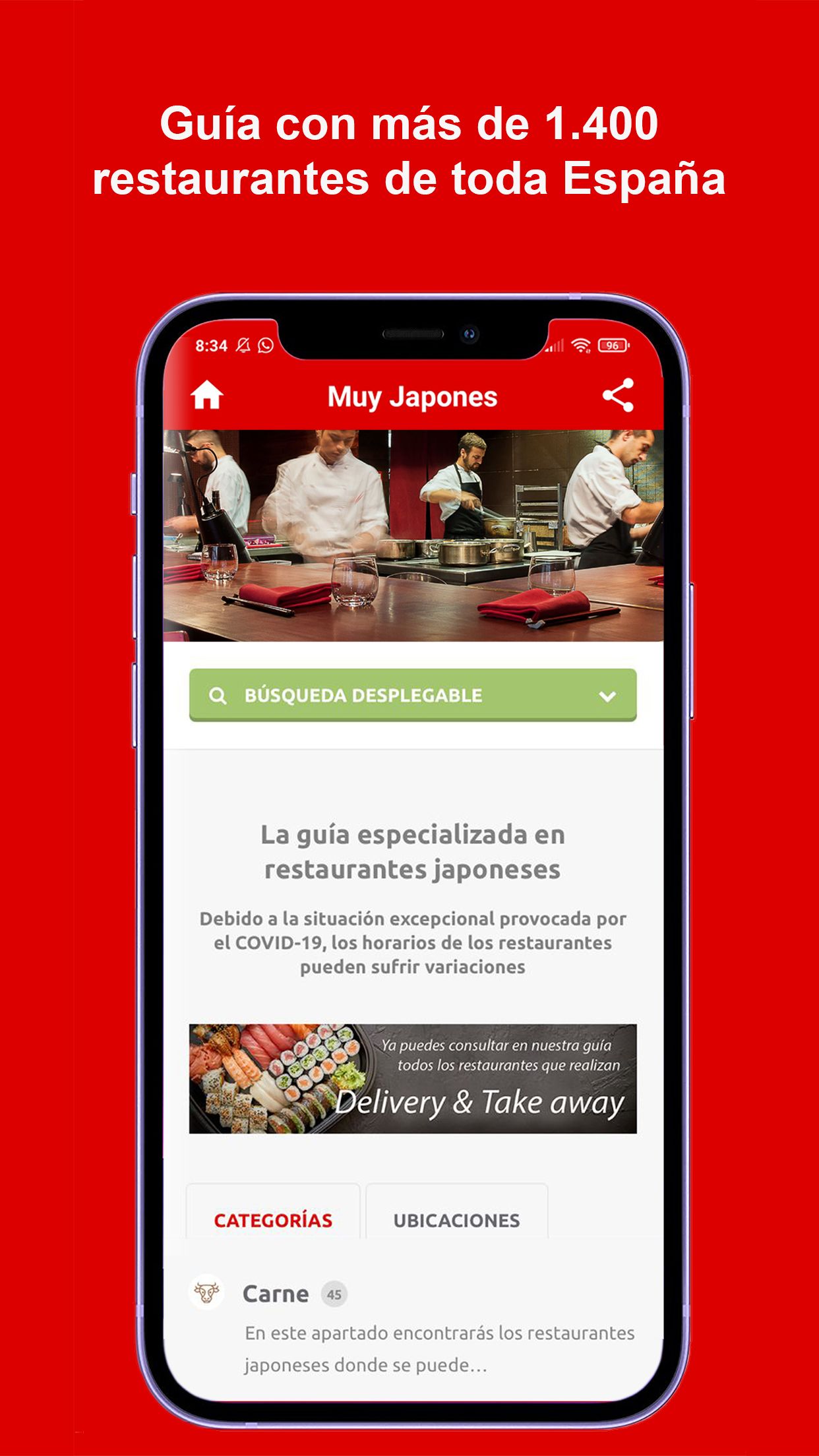 Muy Japonés presenta la primera App de restaurantes japoneses en España con geolocalización