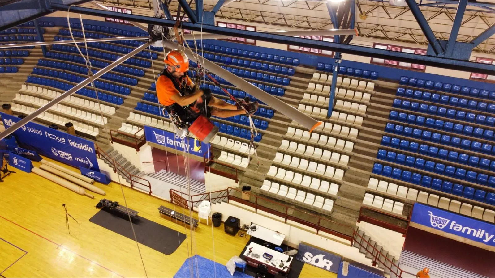 La tecnología HVLS de Lfans permite una climatización más eficiente en grandes espacios deportivos